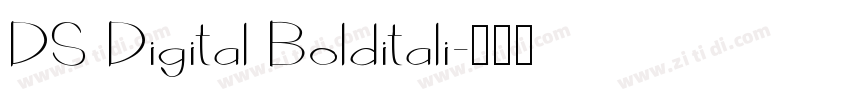 DS Digital Bolditali字体转换